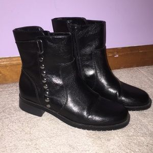 {A2 by Aerosoles} Black Studded Dayride Bootie